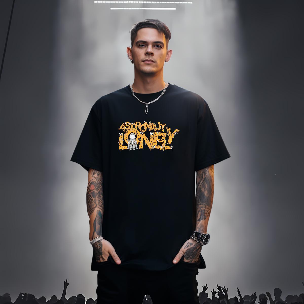 T Shirts Men 100% Cotton 230g space Sport Breathable Soft DIY Men Tees Wholesale Loose Fit Top Tees