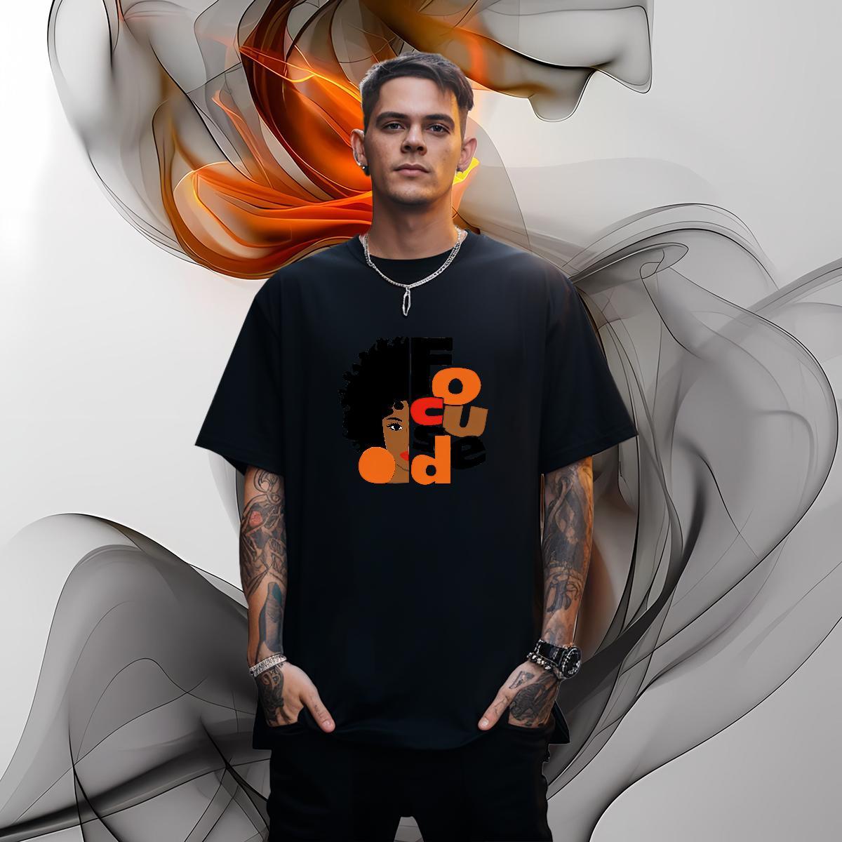 T shirt 230g Cotton portrait Casual O-Neck Short Sleeve Custom Cartoon Men Tops Tees New Arrival Loose Tshirts