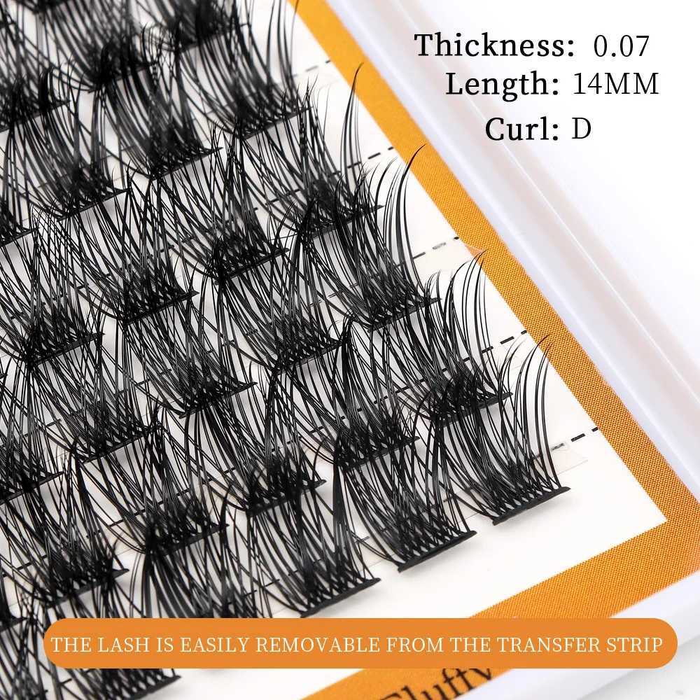 QSTY Segmented False Eyelash Extension 144 Clusters DIY 40D Soft Natural Thick Mink Eyelash Personal Makeup Graffiti Eyelash W240803