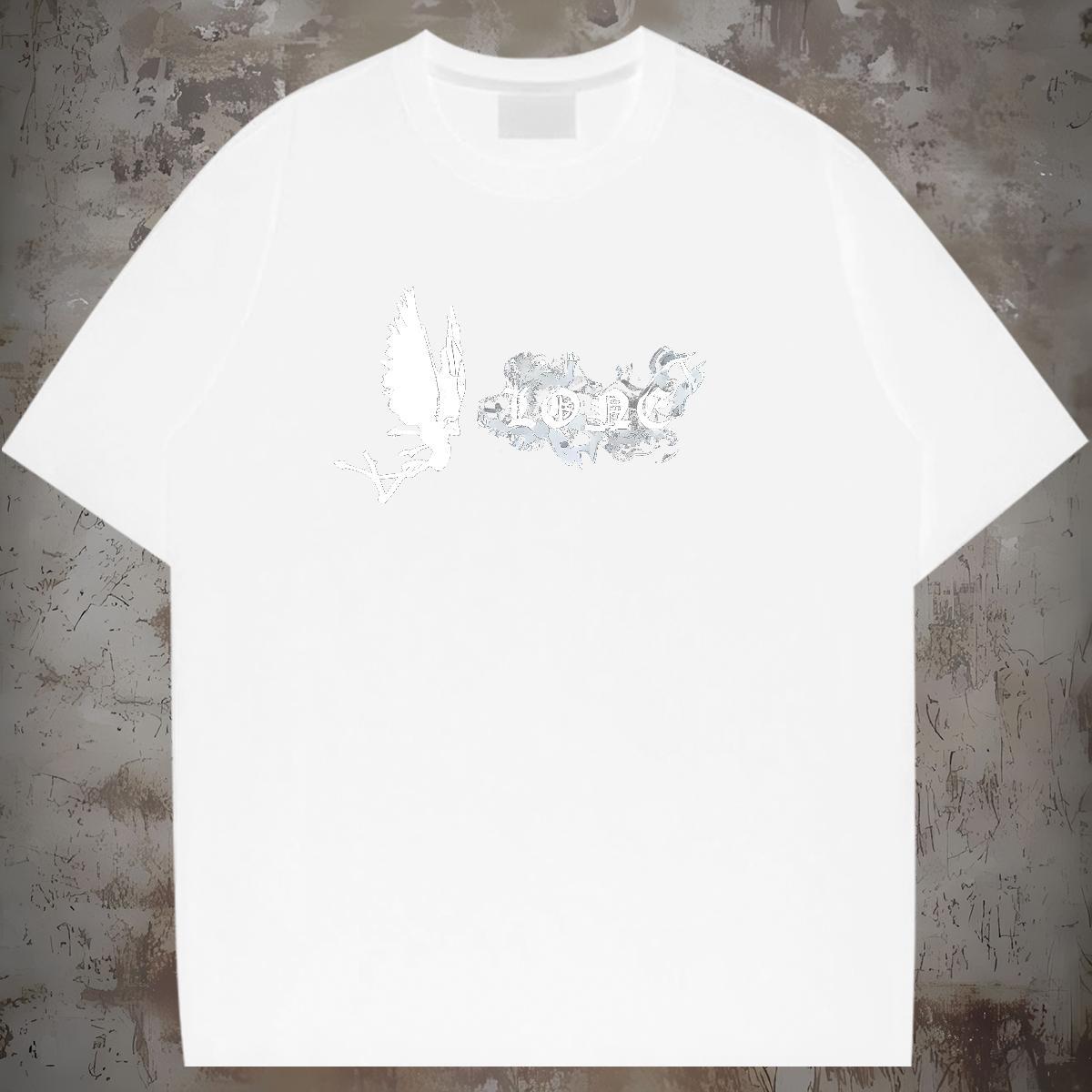 Custom Men T Shirts 230g Pure Cotton Butterfly Hip Hop Street Wear Short Sleeve Soft Cool Men Tshirts Asian Size