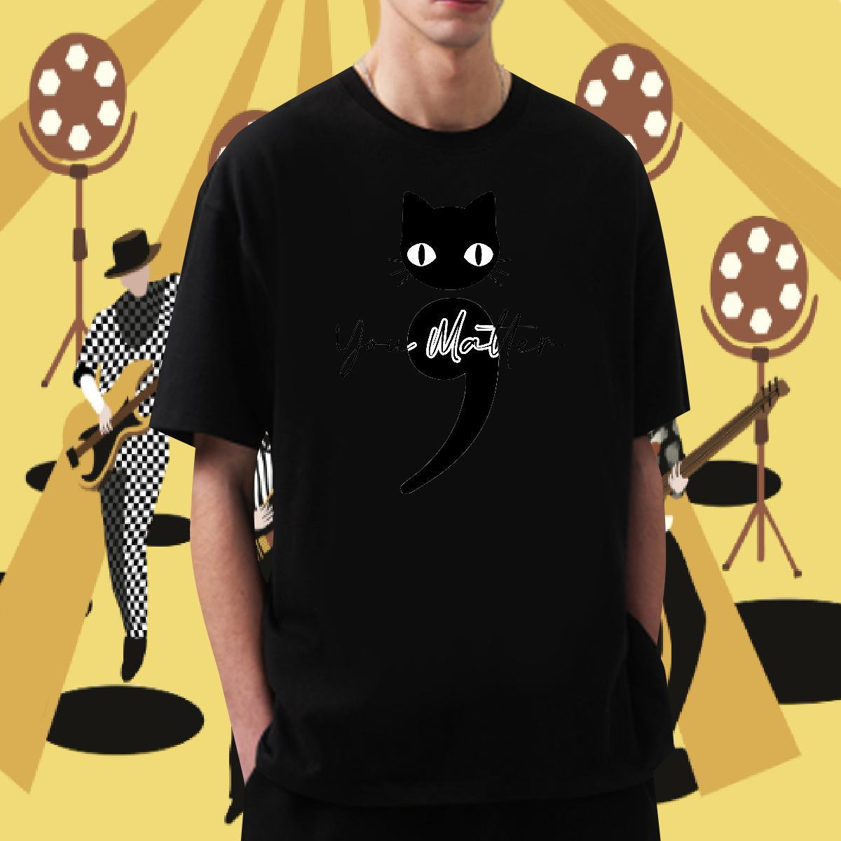 Fashion Designer Men T Shirts 100% Cotton 230g cat High Street Hip Hop Tshirts O-Neck Short Sleeve Popular Men Tshirts Oversized 4XL