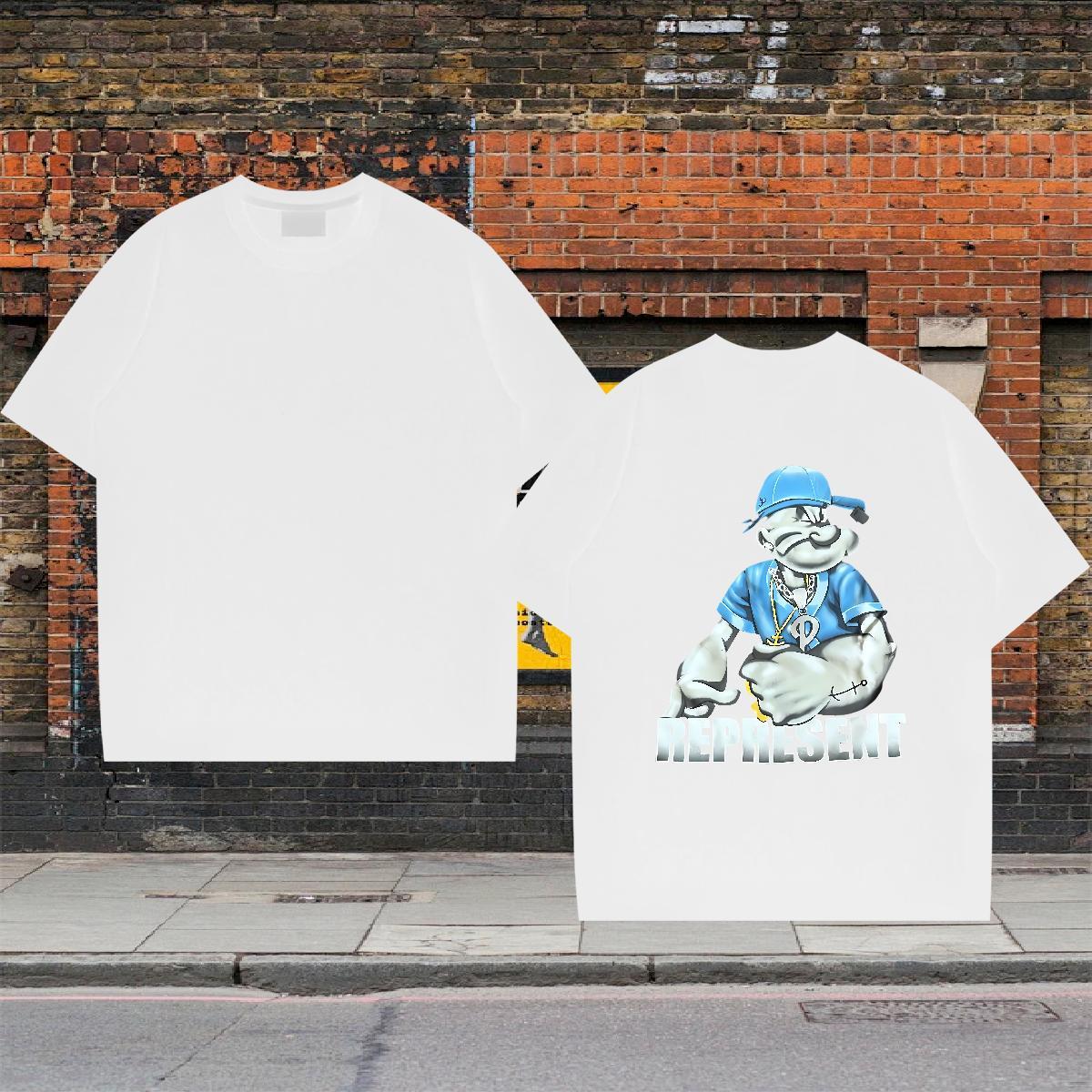 Classic T Shirts Men 230g 100% Cotton rabbit Street Wear Clothings Breathable Short Sleeve High Quality Tshirts Custom Printing