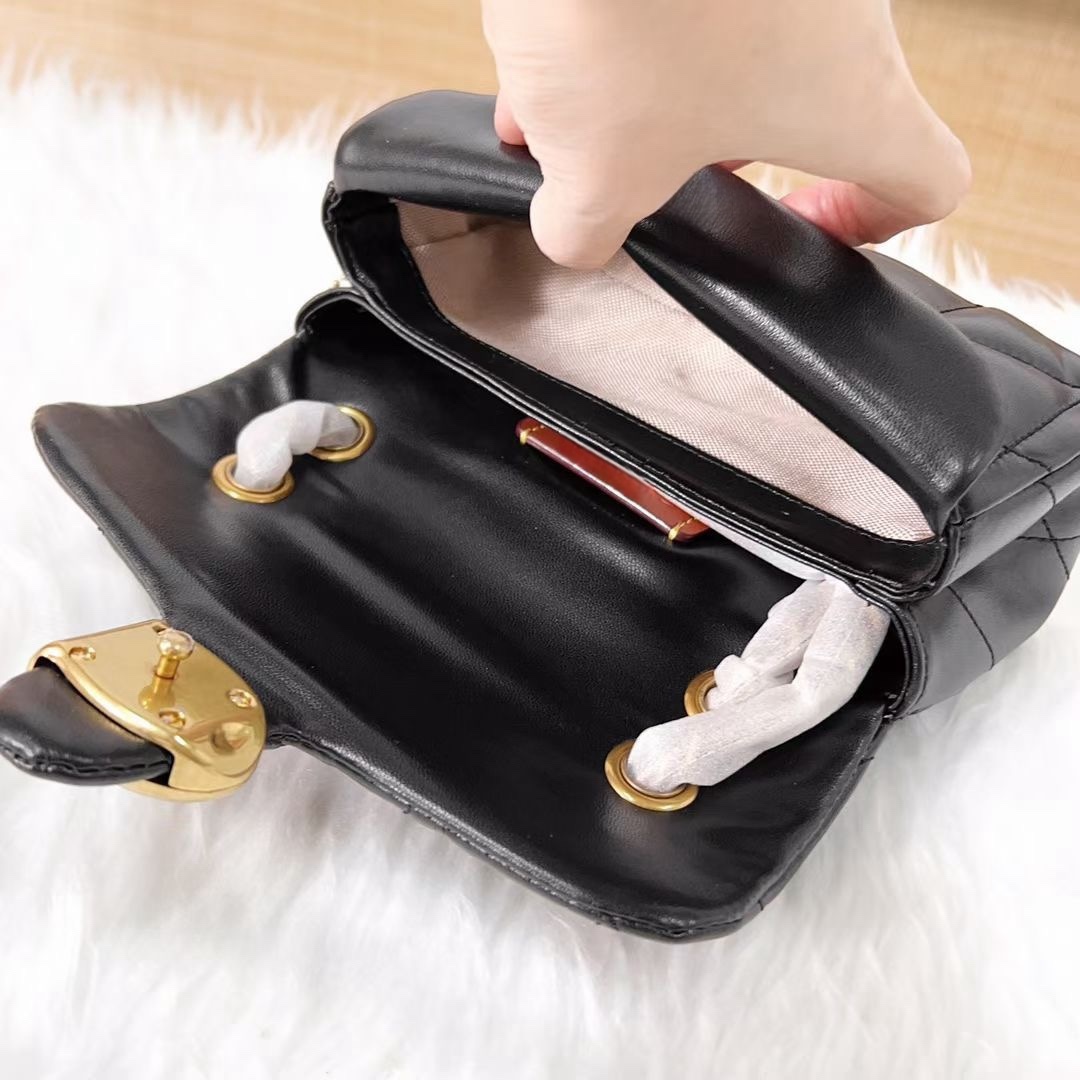 Baguette baguette bag bags designer bag fashion classic black genuine leather sheepskin with very good hand feel flip style chain women bag luxury bag crossbody bag