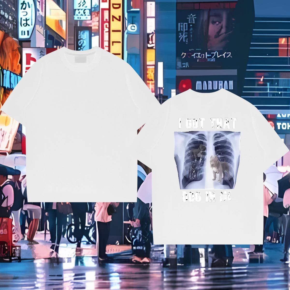 DIY Customized Men T Shirts 100% Cotton 230g Hip Hop Street Tshirts Pure Cotton High Quality Men Tees Plus Size Cartoon