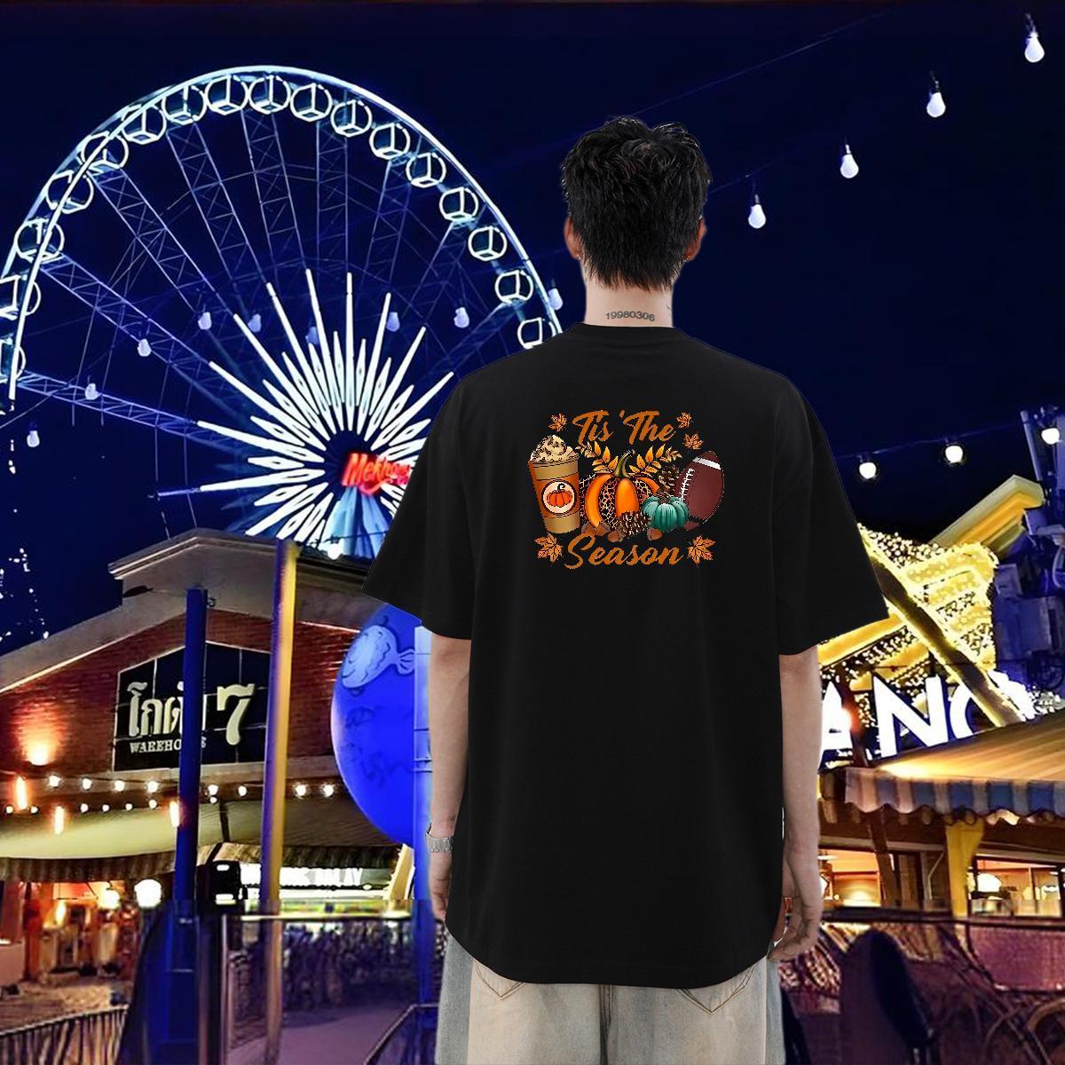 Fashion Design T-Shirts for Men 100% Cotton 230g pumpkin Summer Casual Tees Shirts O Neck Short Sleeves Classic Tshirts Anime