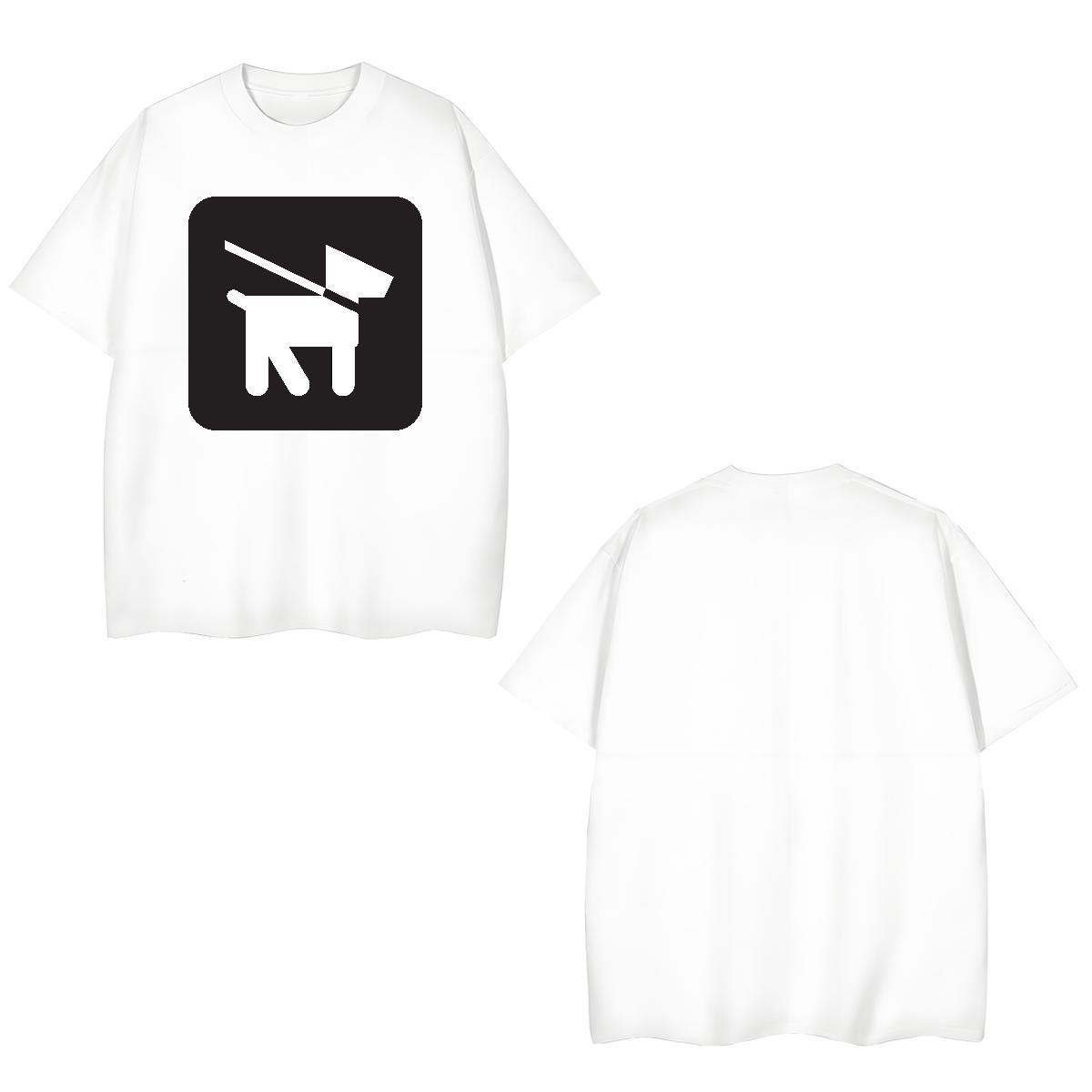 Cool Design Men Tops Tees 230g Pure Cotton dog T Shirts Men Street O-Neck Short Sleeve DIY Anime 2024 Summer Tshirts