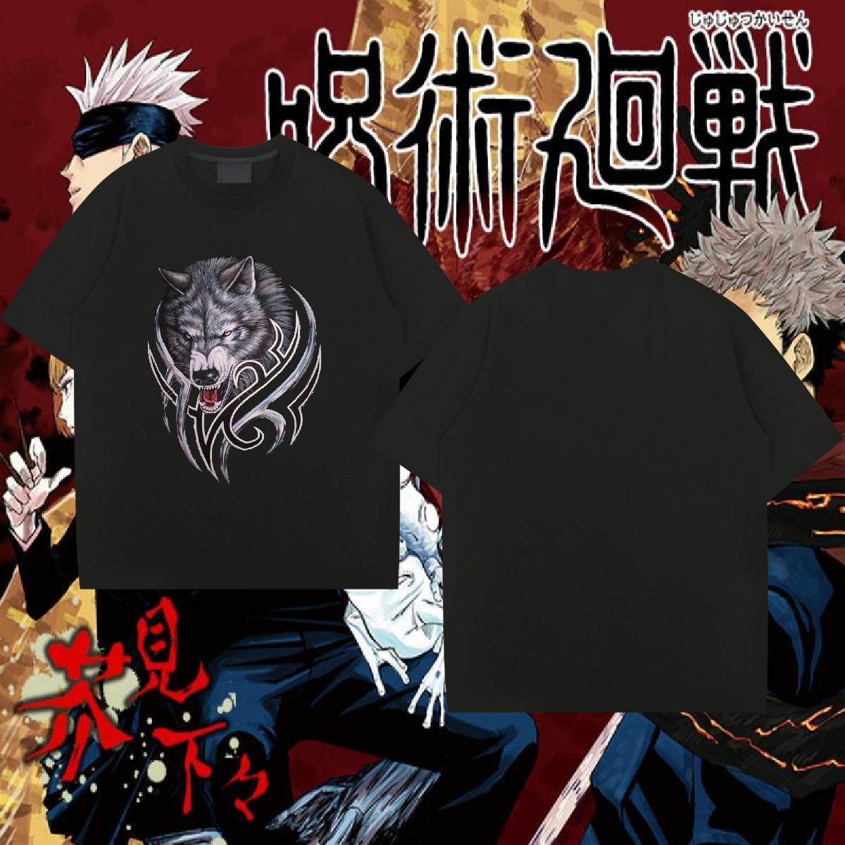 Fashion Design T Shirts Men 230g 100% Cotton wolf Street Casual Tops Tees Round Neck Short Sleeve Classic Tshirts Oversized