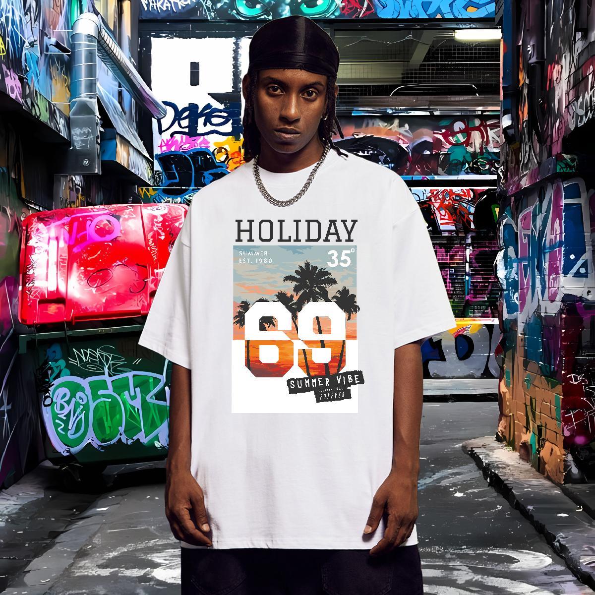 T-Shirts 100% Cotton 230g tree Sports Casual Crew Neck Anime Couples T Shirts New Wholesale Top Tees