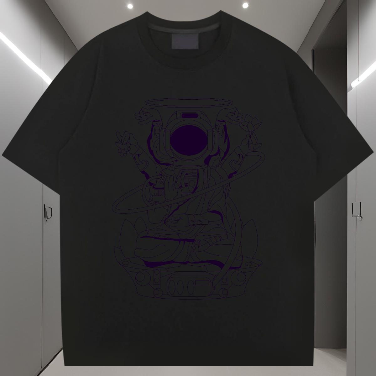 Men T Shirts 230g 100% Cotton universe Sports Casual Breathable Short Sleeve Anime Tshirts Brand Comfortable Tee Shirt