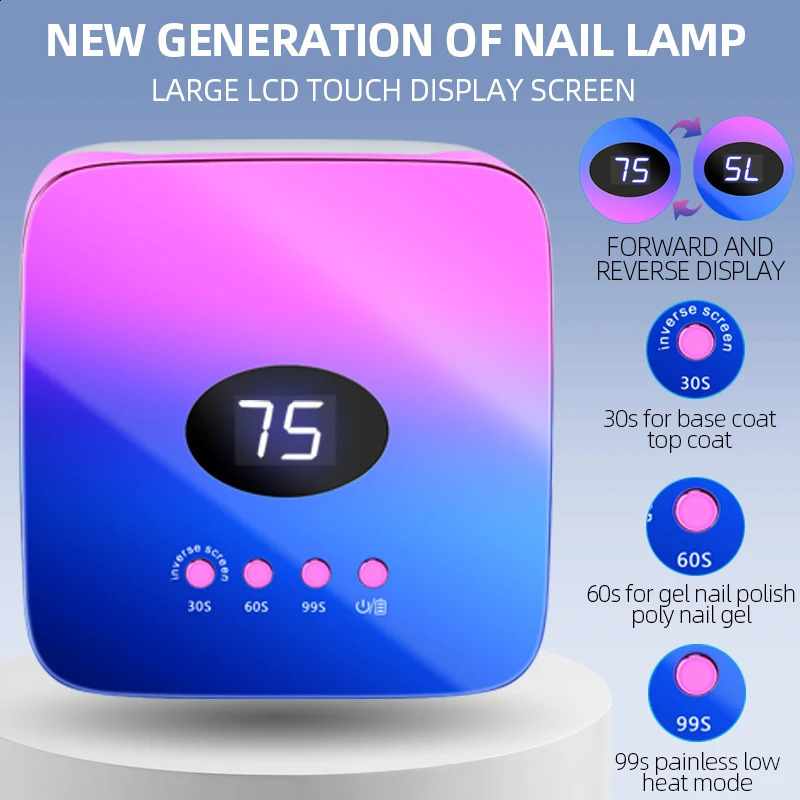 54W Rechargeable Nail Lamp Cordless LED Nail Dryer UV Light for Nails Wireless Gel Polish Dryer Machine With Automatic Sensor 240729