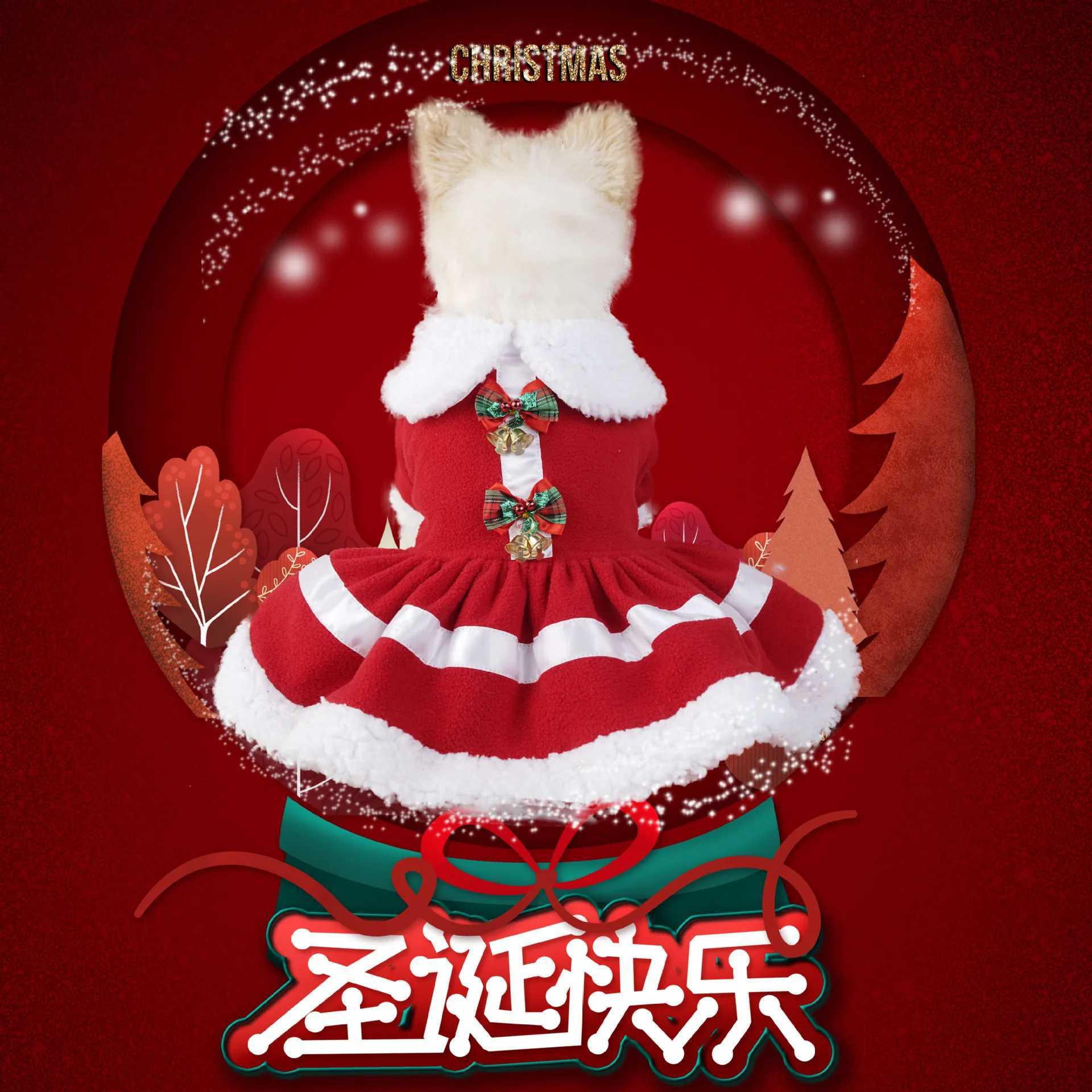 Christmas Pet Winter Clothes for Dogs Cat Warm Jacket Coat Xmas Party Dress Up Dog Costume New Year Puppy Clothing Y240806 H260130