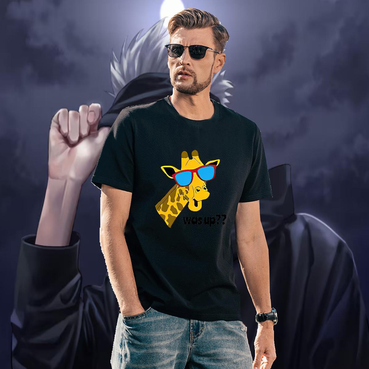 New Designer T shirt 230g 100% Cotton Deer Summer Casual Tops Shirt Crew Neck High Quality Men Tshirts Oversized 4XL