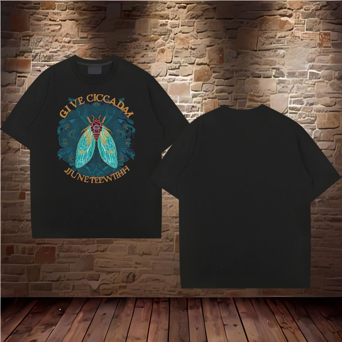 2024 Designer Mens T Shirts 100% Cotton 230g Butterfly Home Outdoor Tee Shirt Breathable Short Sleeve Classic Couples T Shirts White Plus Size