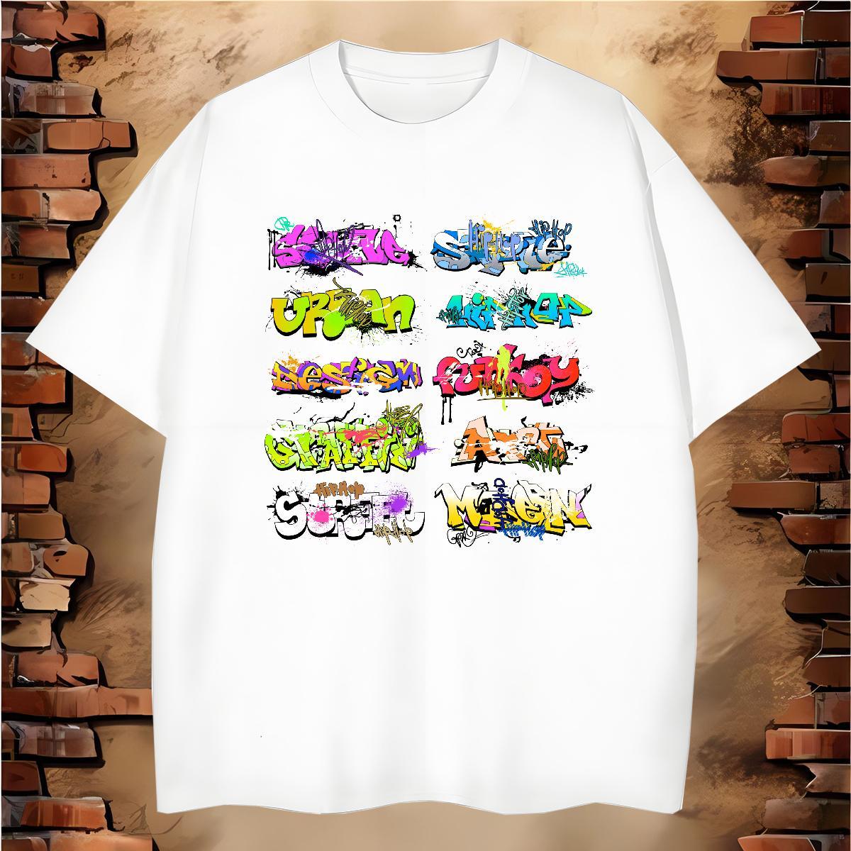 Men T Shirts 100% Cotton 230g painting Casual Breathable Short Sleeve Oversized 3XL 4XL Couples T Shirts Classic Casual Wholesale Top Tees