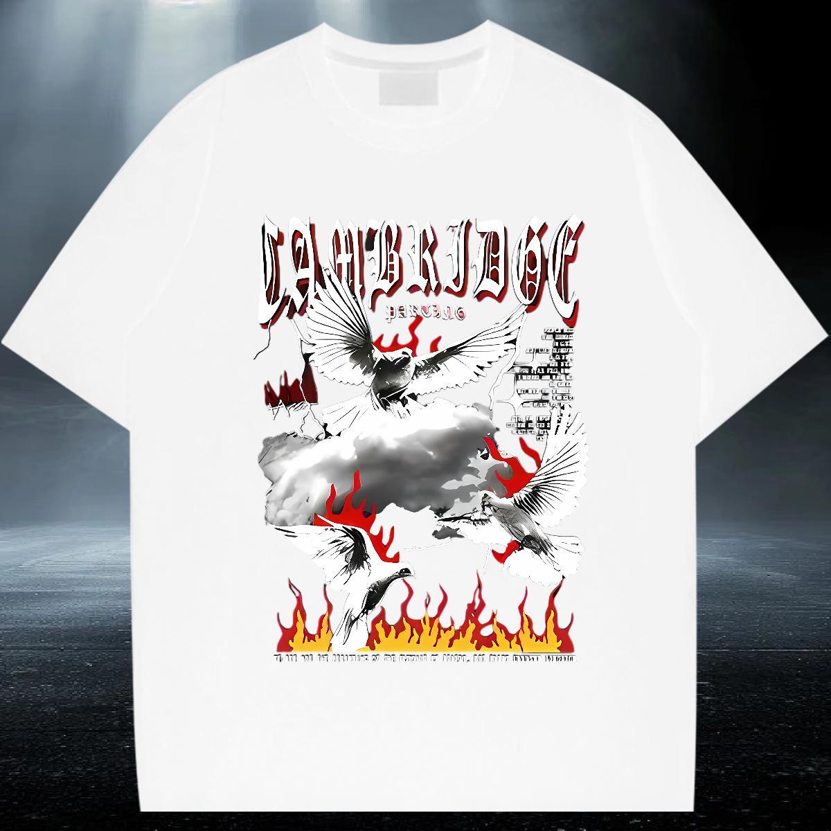Designer Fashion T-Shirts 230g Cotton eagle Street Wear Clothings Breathable Classic Couples T Shirts Graphic