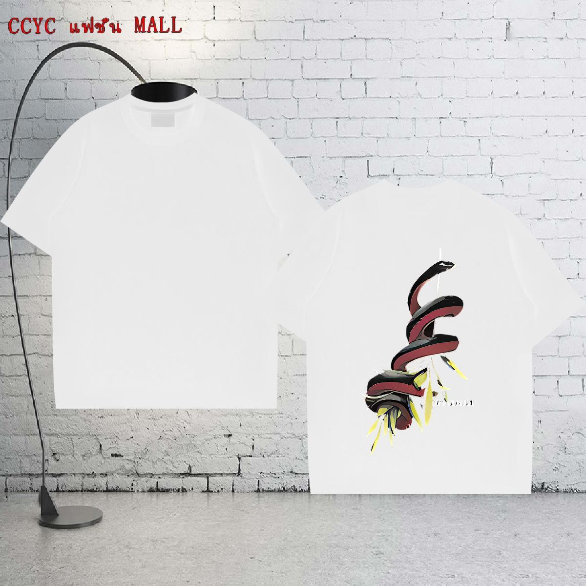 Brand T-Shirts 230g 100% Cotton snake Casual Beach Tshirts Breathable Loose Couples T Shirts Plus Size Custom