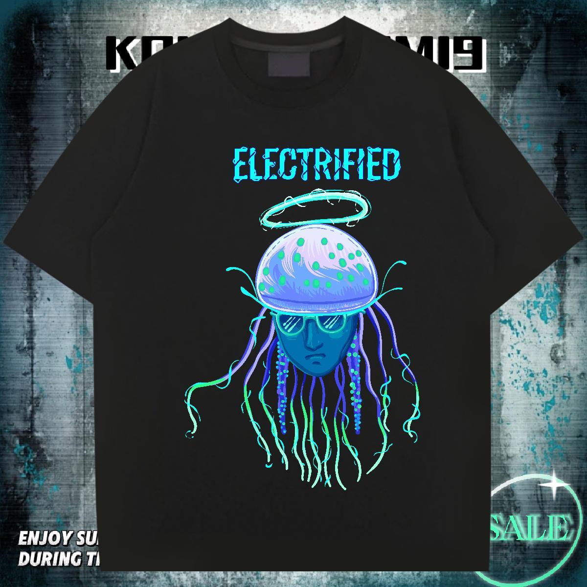 Unisex Men Clothes T-Shirt 100% Cotton 230g Beach ET Oversized Breathable Crew Neck Fashion Designer T-Shirts for Men Wear