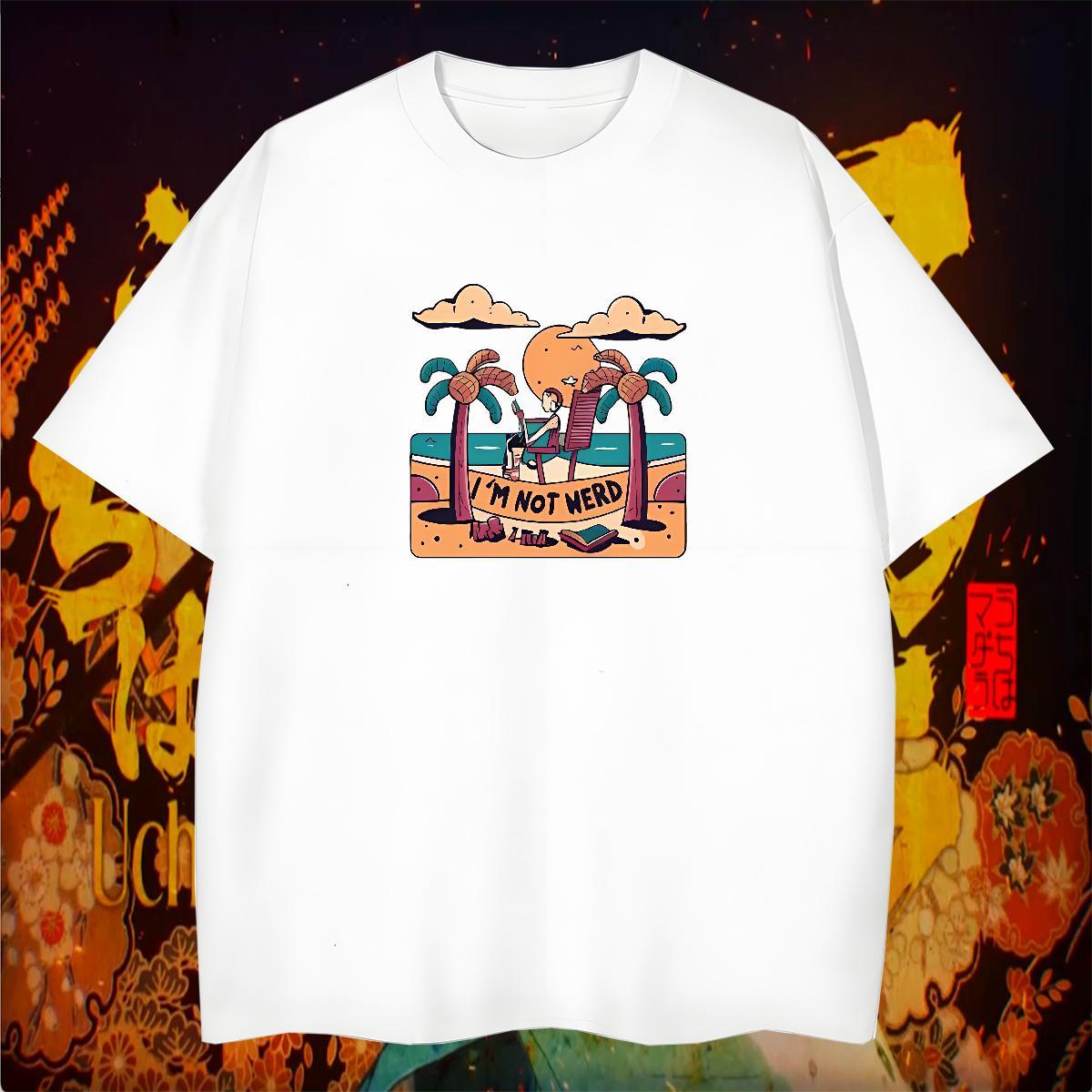 Mens T Shirts 230g 100% Cotton sea Home Outdoor Crew Neck Breathable DIY Men Tshirts Free Shipping High Quality Tops Shirt