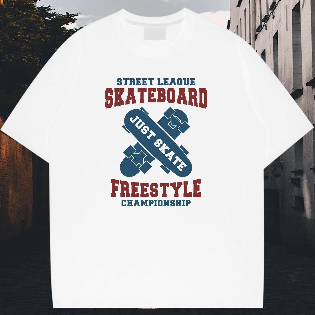 Cool Couples T Shirts 230g Pure Cotton Spring Summer letter Custom Printing Crew Neck Stylist T Shirt For Man Tee Shirt