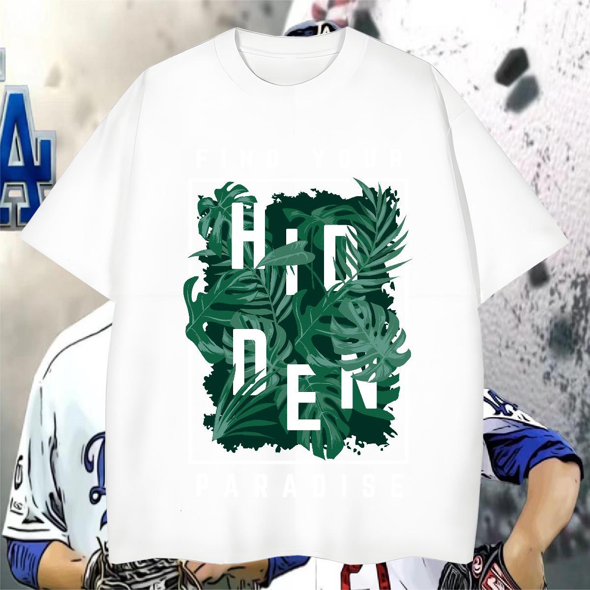 T Shirt For Man 230g Pure Cotton tree Spring Summer Crew Neck Custom Cartoon Men Tshirts Designer Brand Tees Shirts