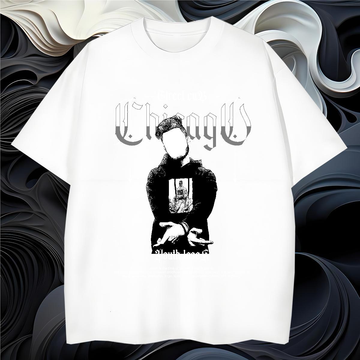 Men T Shirts 230g Pure Cotton portrait Outdoor Breathable DIY Anime Men Tshirts DIY Customized Popular Tops Tees