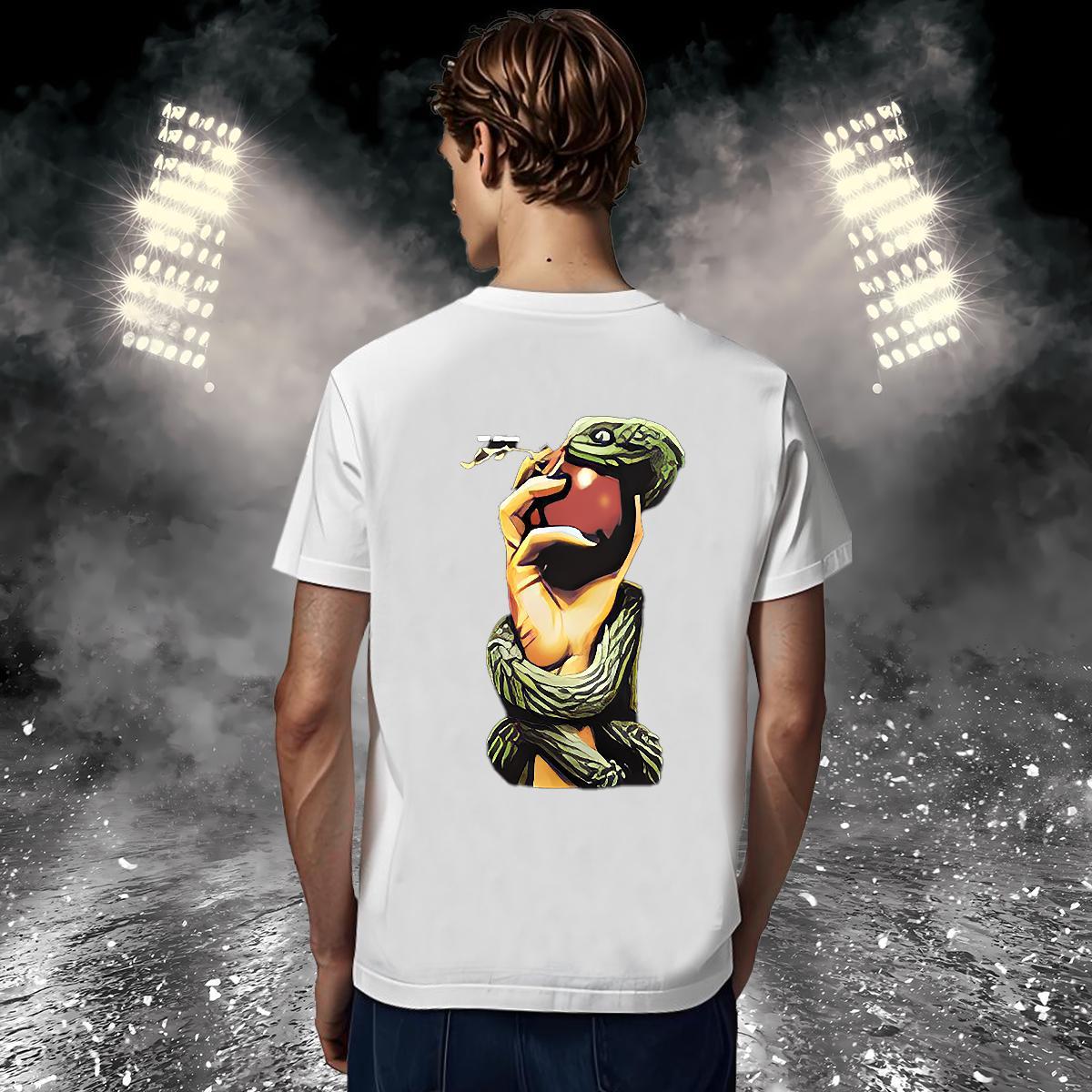 Customized T-Shirts for Men 230g 100% Cotton snake Home Outdoor Tops Shirt Short Sleeve Soft Brand Men Clothes T-Shirt Oversized