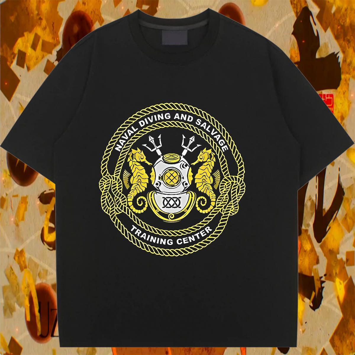 Soft Women T Shirts Breathable Short Sleeve Woman Tshirt Anime Print sea horse Casual Sport 230g 100% Cotton Classic Tees Shirts