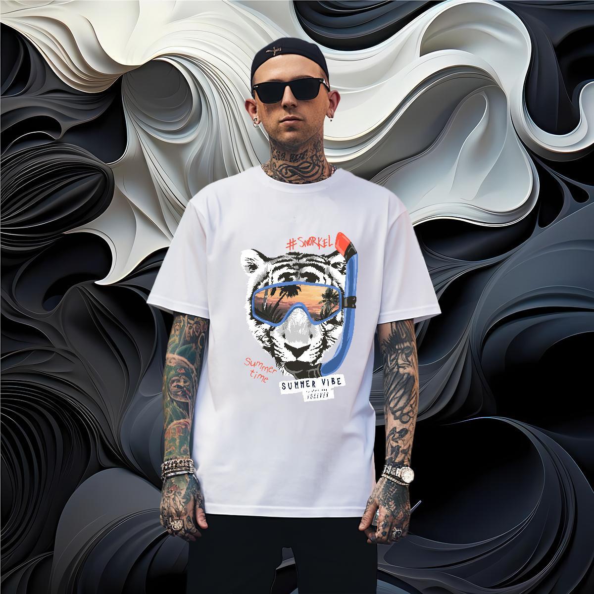 Mens T Shirts 230g 100% Cotton Hip Hop Street Short Sleeve Soft Anime Men Tees Fashion New Comfortable Tee Shirt