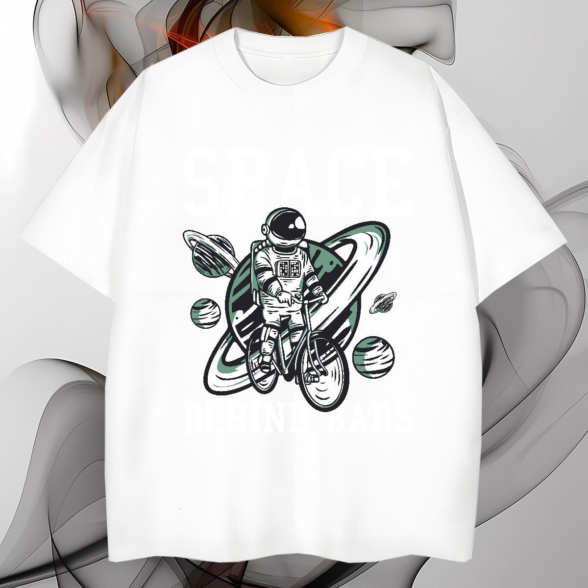 T-Shirts for Men 230g Cotton universe Sports Casual Breathable Black Oversized Men Tops Tees Free Shipping Cool Tops Shirt