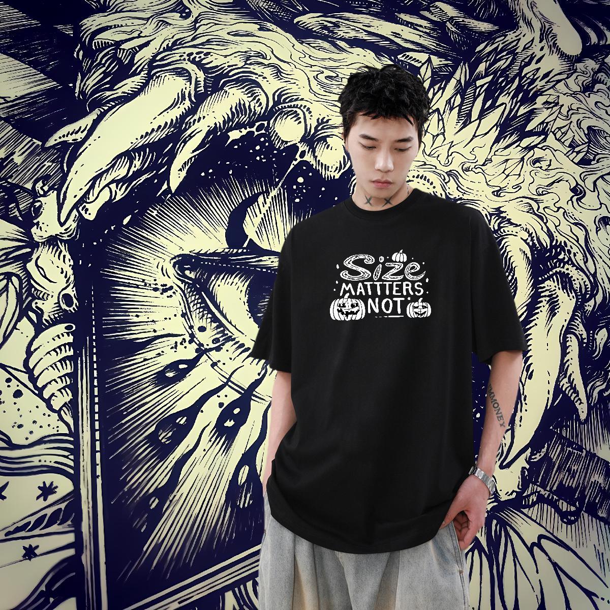 Stylist T shirt 230g 100% Cotton halloween Daily Wear Clothings Crew Neck Breathable Wholesale Men Tees Custom Big Size