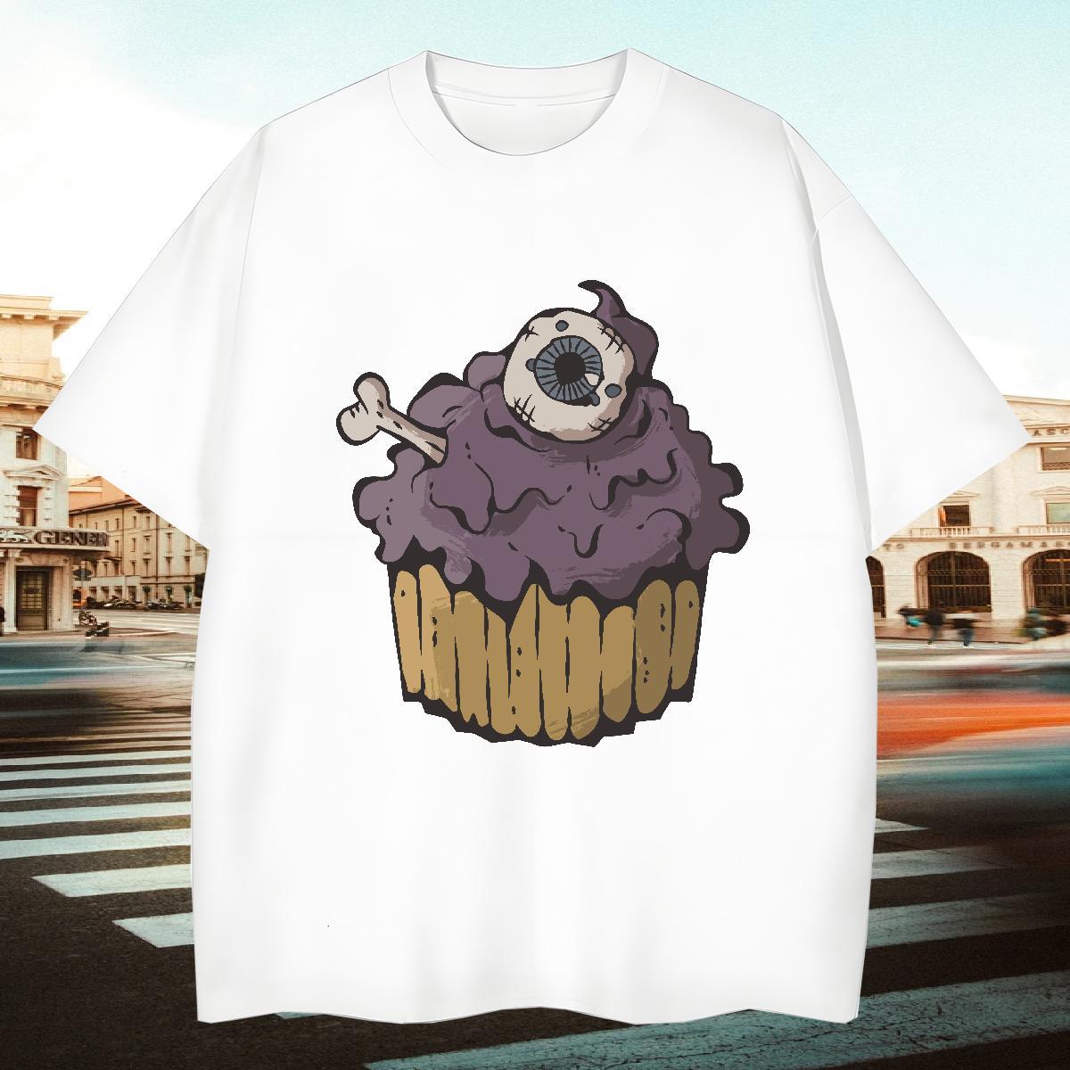 Free Shipping Men T Shirts 100% Cotton 230g cake Casual Wear Breathable Crew Neck Loose Men Clothes T-Shirt Cartoon Print