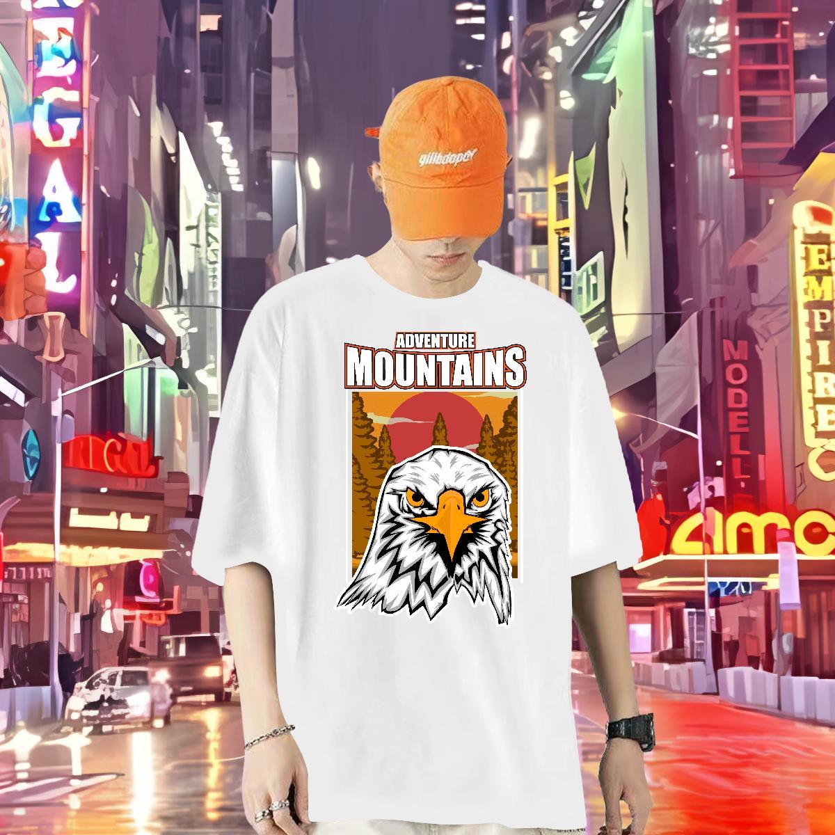 Fashion New T-Shirts 230g Pure Cotton cool High Street Hip Hop Tops Shirt Breathable Soft Loose Fit Men Tops Tees Custom Big Size