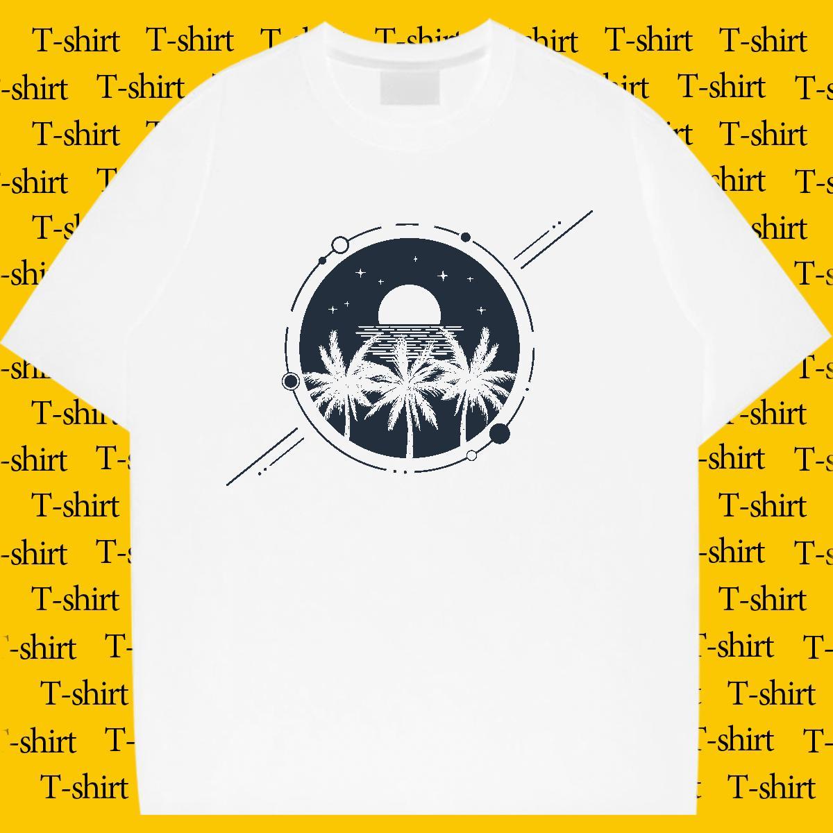 Loose T-Shirts Breathable Crew Neck Unisex Tshirts Customized tree Street Wear 230g 100% Cotton Stylist Tops Tees