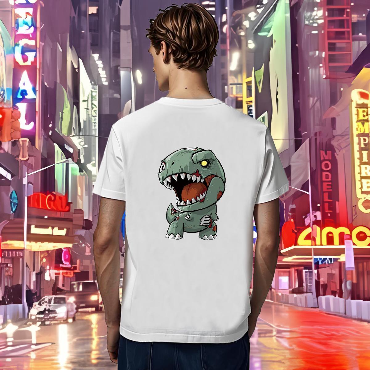 Fashion Design Man T Shirts 230g 100% Cotton dinosaur Casual Daily Wear Tees Shirts Breathable Soft Cool Design Men Tops Tees Oversized