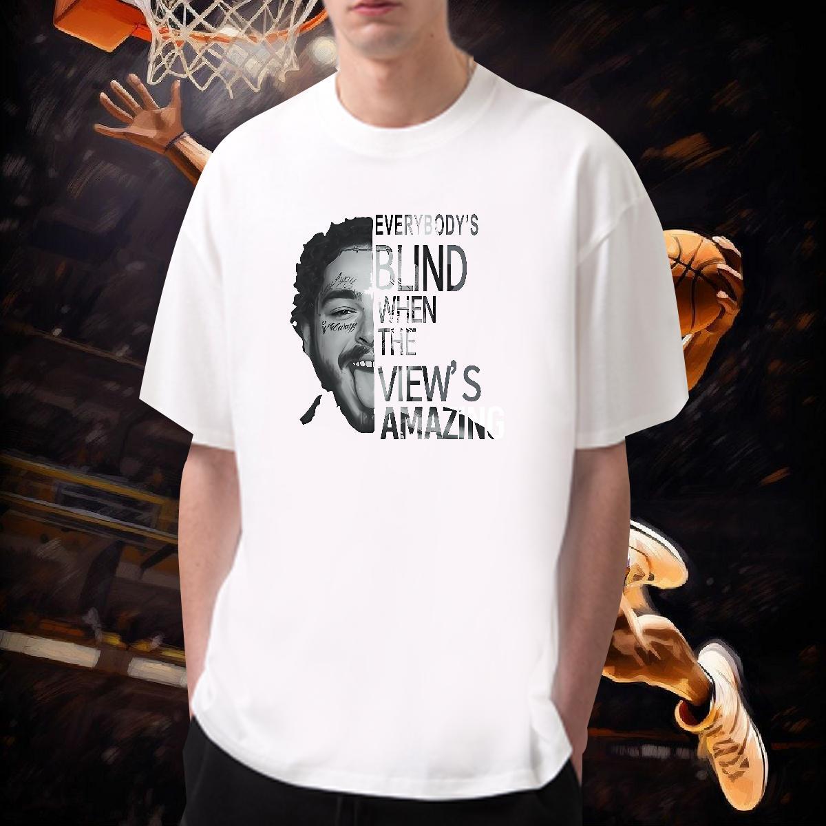 T Shirts Men 100% Cotton 230g portrait Casual O Neck Short Sleeves Anime Print Men Clothes T-Shirt Fashion Design High Quality Tee Shirt