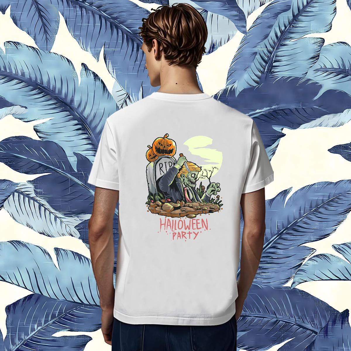 Fashion Design T-Shirts 100% Cotton 230g Halloween Hip Hop Street Tees Crew Neck Brand Men Clothes T-Shirt Oversized