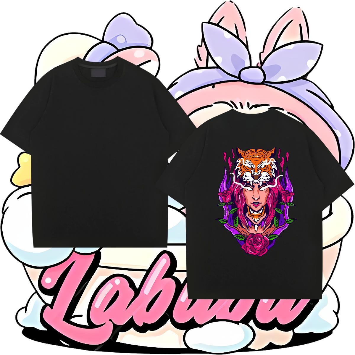 New Designer T-Shirts for Men 230g 100% Cotton tiger Daily Wear Tops Short Sleeve Soft Brand Tshirt for Man Woman Oversized 3XL 4XL