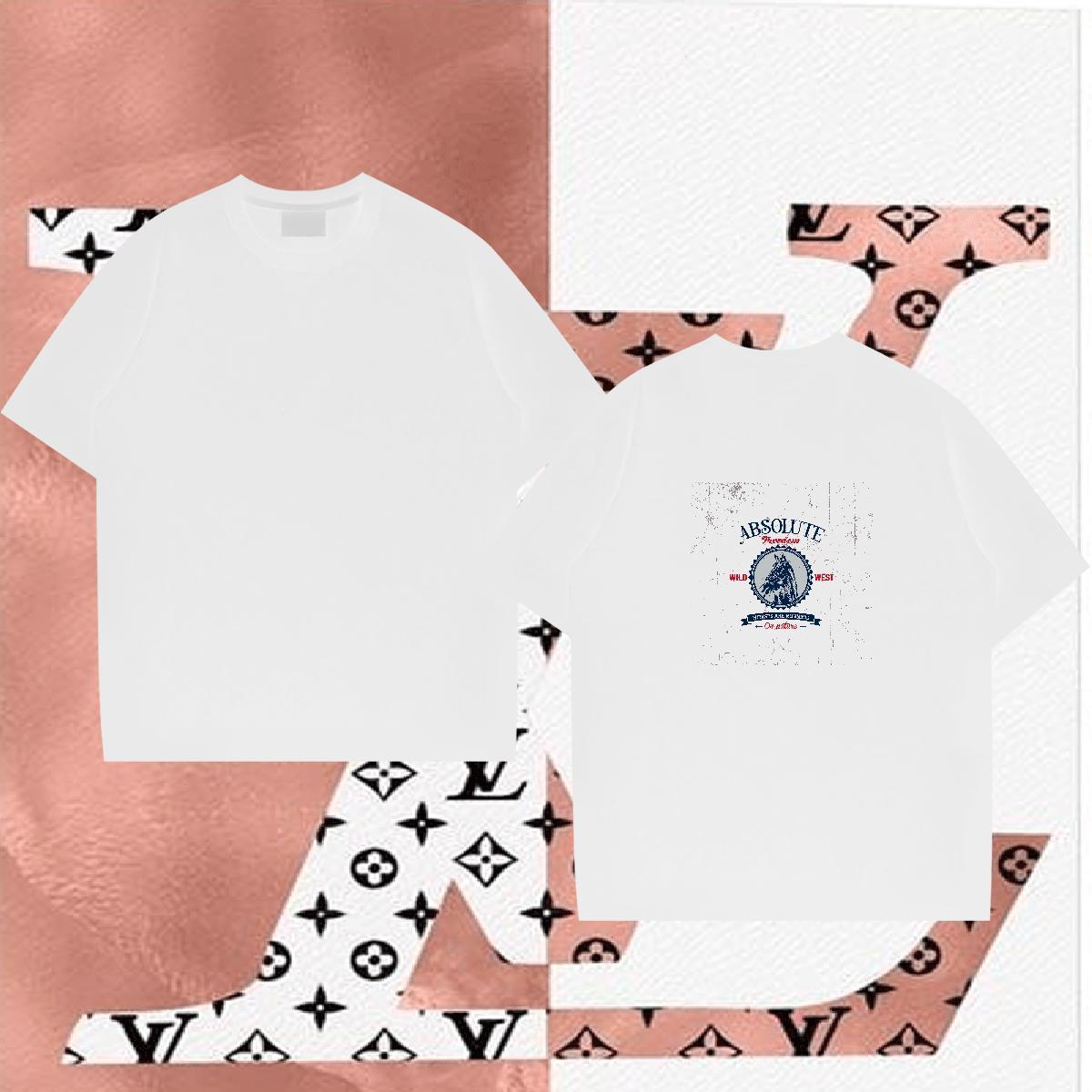 Designer Fashion T Shirts Men 100% Cotton 230g dog Street Tees Breathable Short Sleeve Soft Tshirts Black White