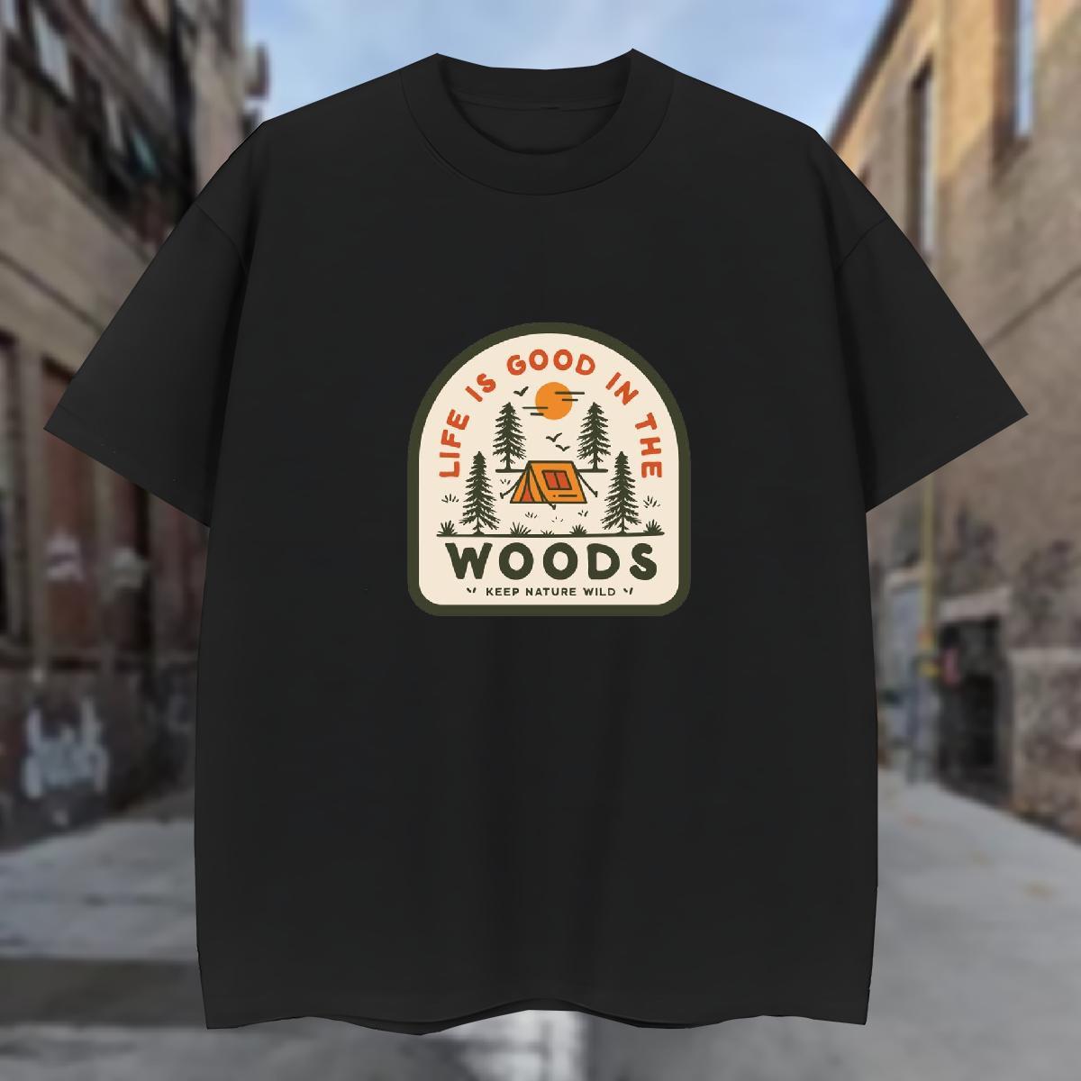 T Shirt For Man 230g 100% Cotton tree Sport Breathable Short Sleeve Custom Big Size Tshirts New Arrival Loose Tees