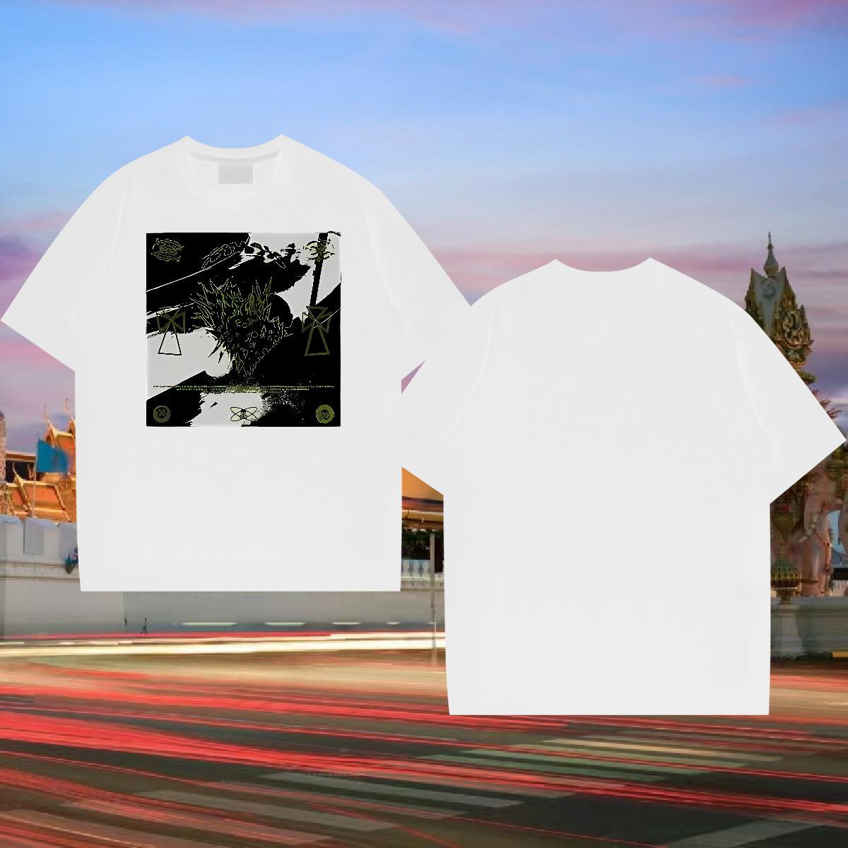 Casual New Mens T Shirts 230g Cotton halloween Casual Daily Wear Tshirts Short Sleeve O-Neck Unisex Men Tshirts Asian Size