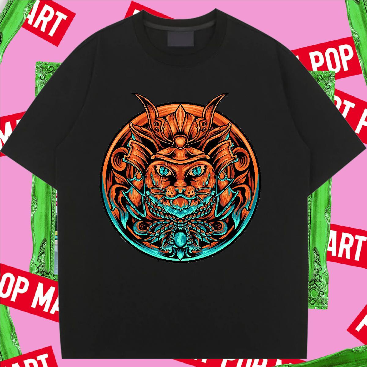 Free Shipping T-Shirts for Women Breathable Soft Lady T shirt Anime cat Casual 230g Pure Cotton Fashion Tee Shirt