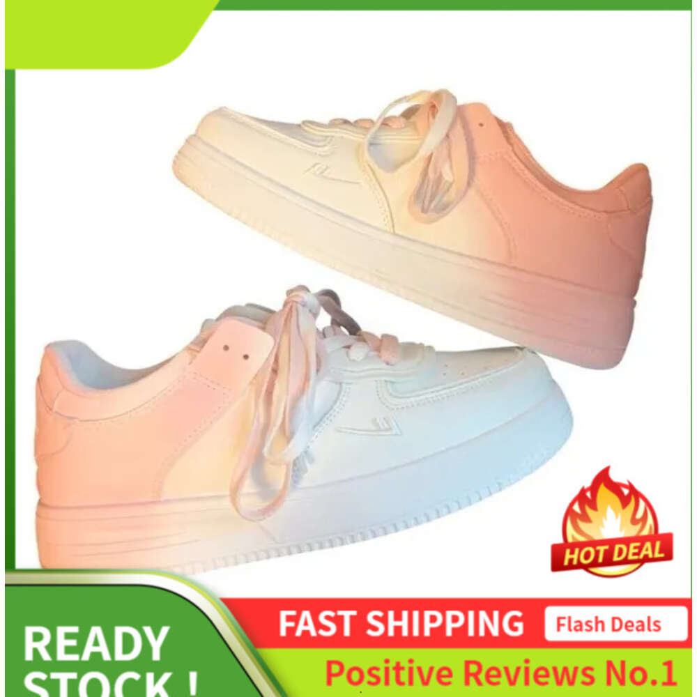 Casual Ddmysports Gradient Thick Bottom Sneaker Pink Purple Blue Women Shoes Outdoor