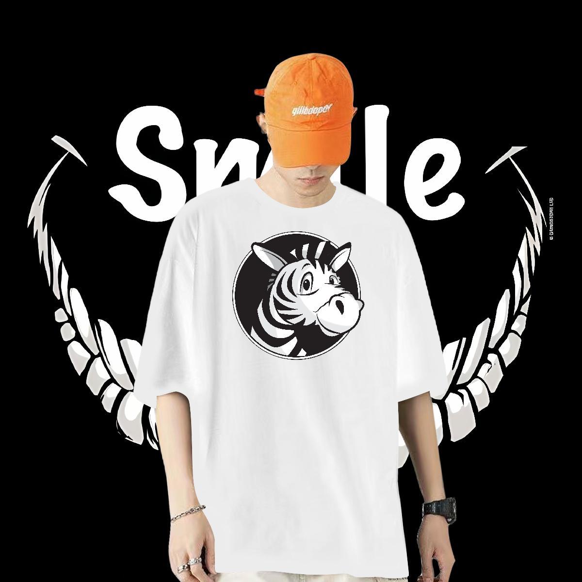 DIY Man T Shirts 230g 100% Cotton horse Beach Tee Shirt Breathable Soft Classic Men Clothes T-Shirt DIY Printed