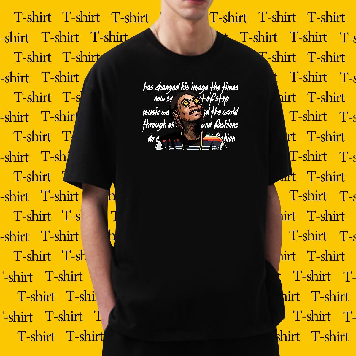 T-Shirts for Men 230g Pure Cotton portrait Daily Outfit O-Neck Short Sleeve Floral Print Mens Tshirts 2024 DIY Cool Design Tees