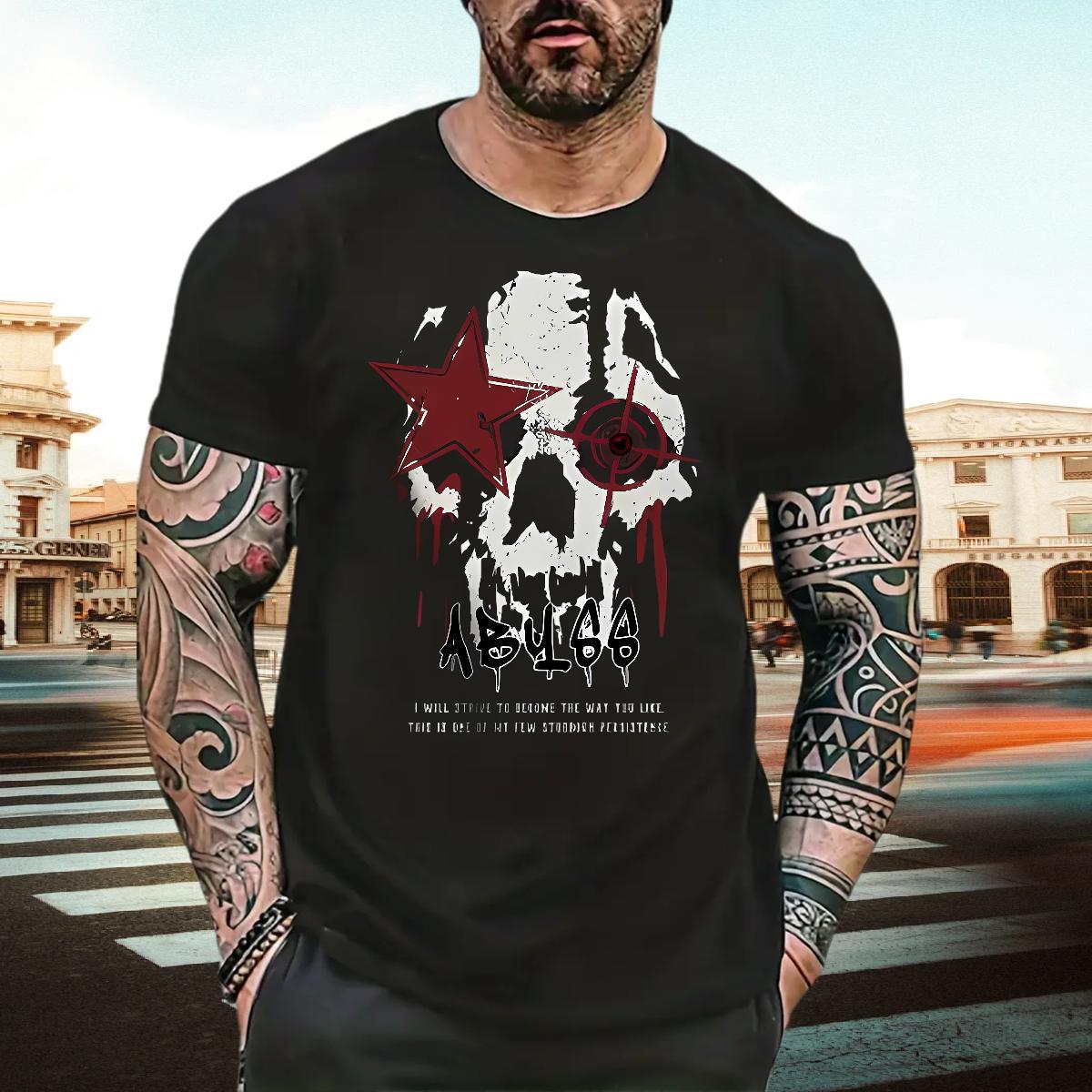 Stylist Mens T Shirts 230g Pure Cotton halloween High Street Hip Hop Tops Tees O Neck Short Sleeves TOP Quality Couples T Shirts Skull