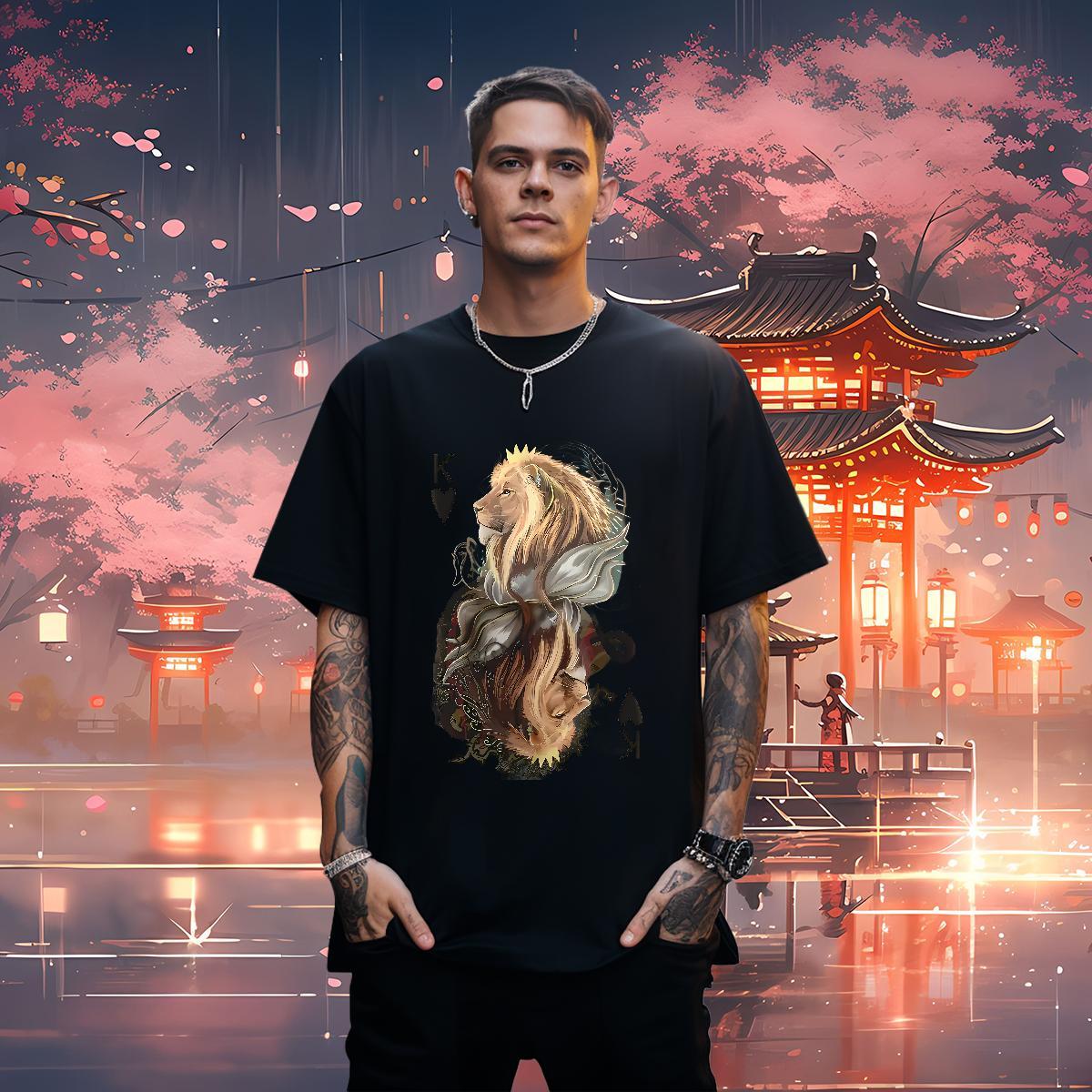 Loose Fit Tshirts 100% Cotton 230g Men T Shirts Street Wear O Neck Short Sleeves Customized Fashion Designer Clothes