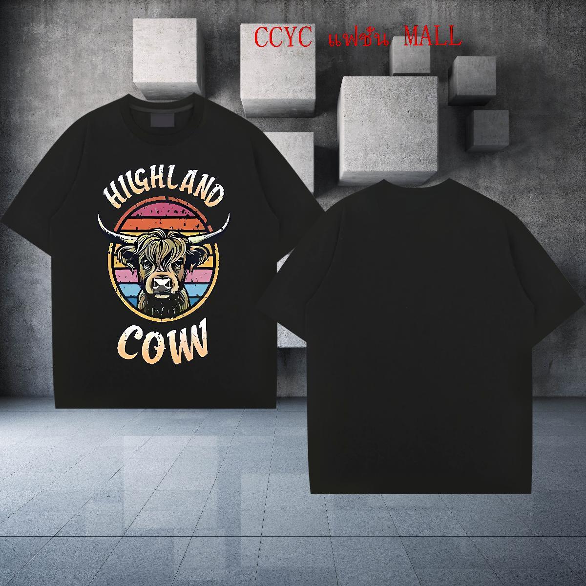 Custom T-Shirts 230g 100% Cotton cow Street Clothes O-Neck Short Sleeve Cool Design Mens Tshirts Plus Size Cartoon