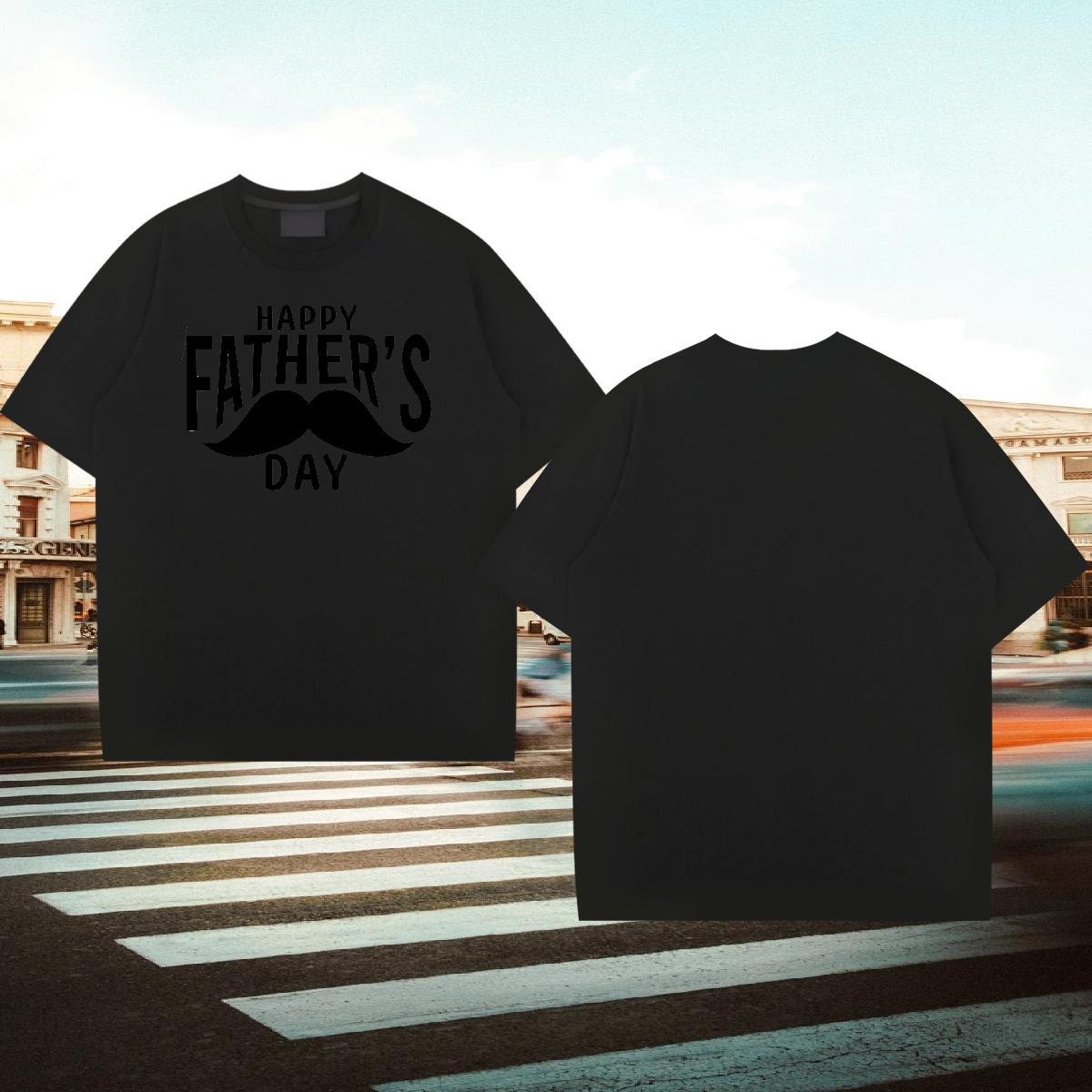 2024 DIY T shirt 230g 100% Cotton fathers day High Street Hip Hop Tee Shirt O-Neck Short Sleeve Free Shipping Men Tshirts Anime Print