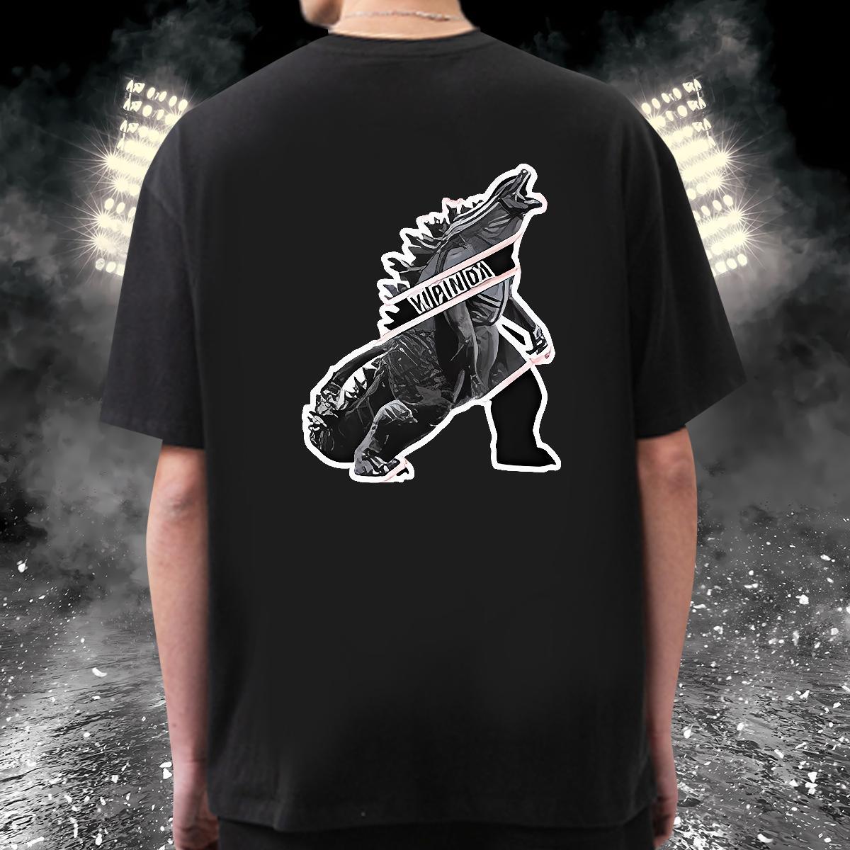New Designer T Shirt For Man 230g 100% Cotton dinosaur Daily Outfit Clothings Breathable Short Sleeve High Quality Tshirts Cartoon Print