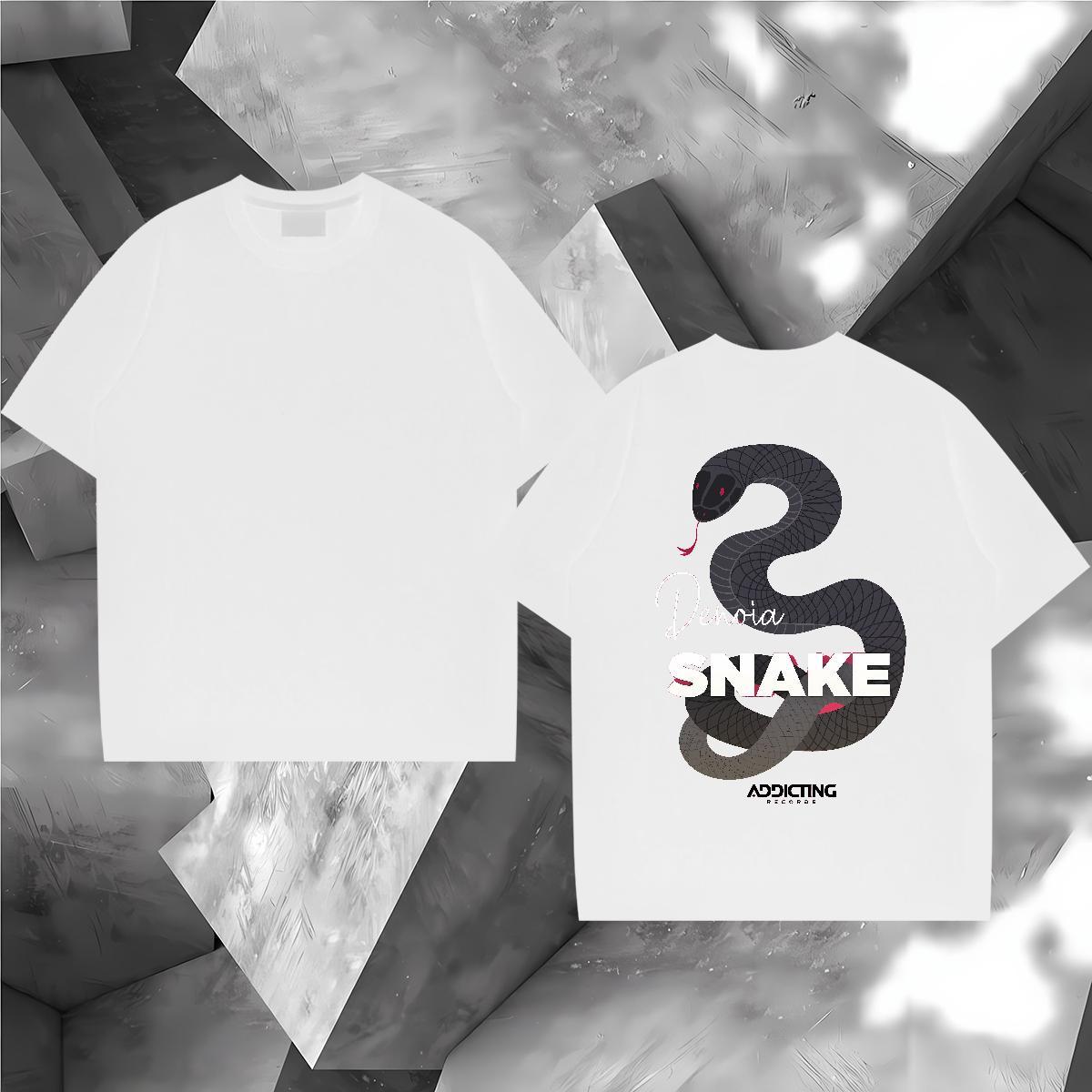 2024 Summer Man T Shirts 230g Pure Cotton snake Street wear Hip Hop Clothes Short Sleeve Soft TOP Quality Couples T Shirts Customized